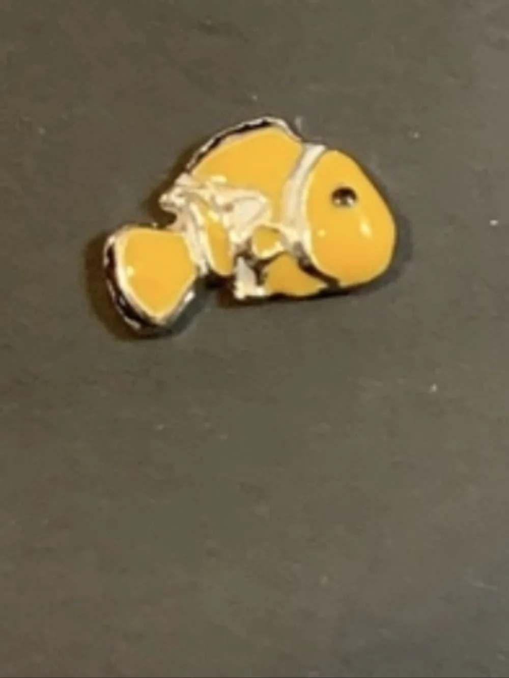 Orange Clownfish Floating Locket Charm